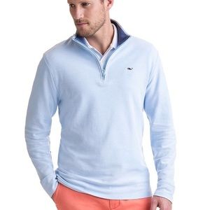 Vineyard Vines L baby blue quarter zip